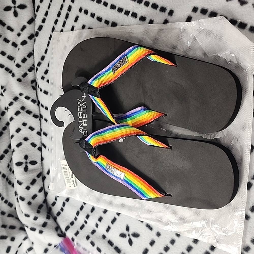 NEW Andrew Christian Pride Sandals